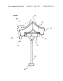 Contoured snow shovel with narrow apex diagram and image