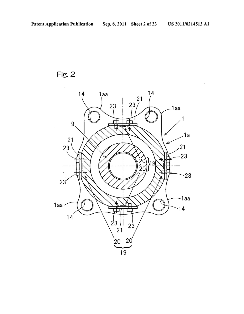Sensor-equipped bearing for wheel - diagram, schematic, and image 03