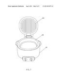 LIFTING MECHANISM OF FRY DEVICE AND FRYING PAN diagram and image