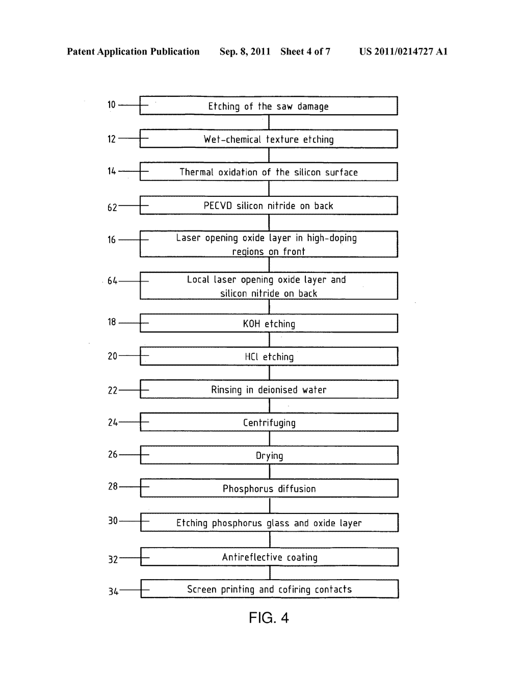 METHOD FOR MANUFACTURING A SOLAR CELL WITH A TWO-STAGE DOPING - diagram, schematic, and image 05