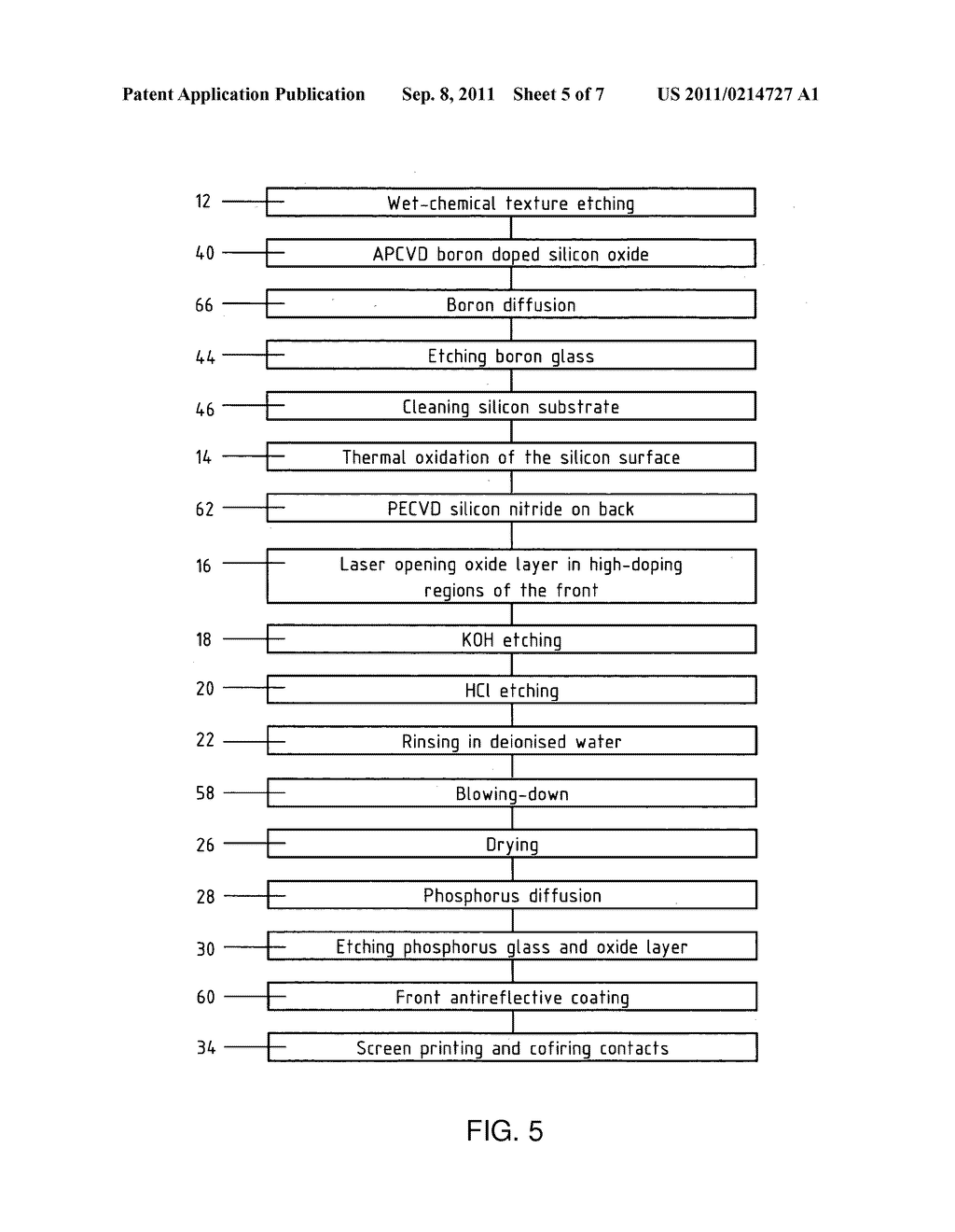 METHOD FOR MANUFACTURING A SOLAR CELL WITH A TWO-STAGE DOPING - diagram, schematic, and image 06