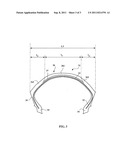 Tire for Vehicle, Comprising a Tread, Comprising Plurality of Compounds     and a Carcass Reinforcement formed of at Least Two Layers diagram and image