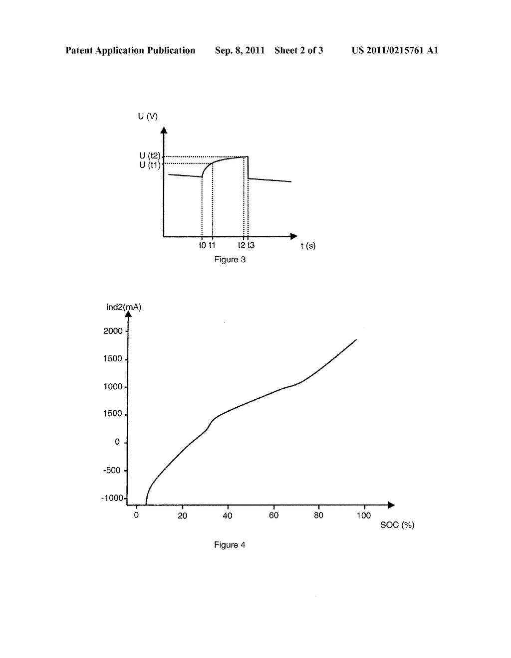 METHOD FOR DETERMINING THE STATE OF CHARGE OF A BATTERY IN CHARGING OR     DISCHARGING PHASE - diagram, schematic, and image 03