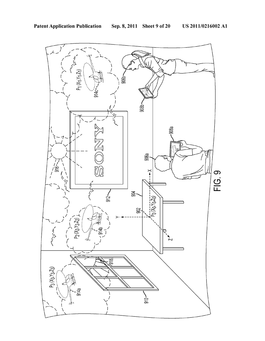 Calibration of Portable Devices in a Shared Virtual Space - diagram, schematic, and image 10