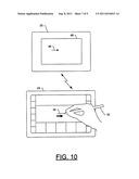 APPARATUS AND METHOD FOR DIRECTING OPERATION OF A SOFTWARE APPLICATION VIA     A TOUCH-SENSITIVE SURFACE DIVIDED INTO REGIONS ASSOCIATED WITH RESPECTIVE     FUNCTIONS diagram and image