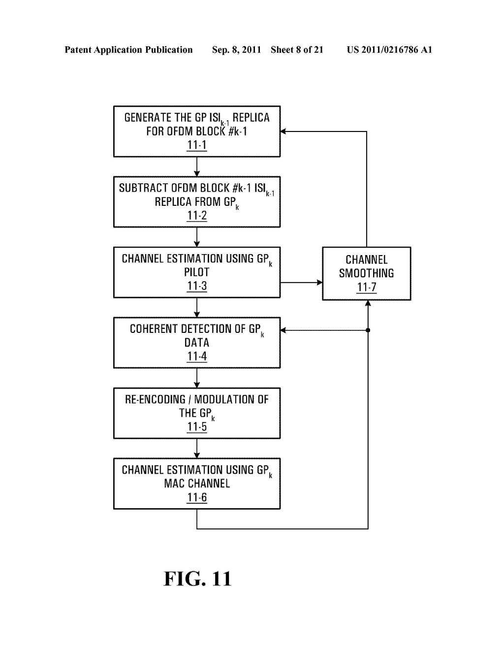 OFDM SYSTEM AND METHOD EMPLOYING OFDM SYMBOLS WITH KNOWN OR     INFORMATION-CONTAINING PREFIXES - diagram, schematic, and image 09
