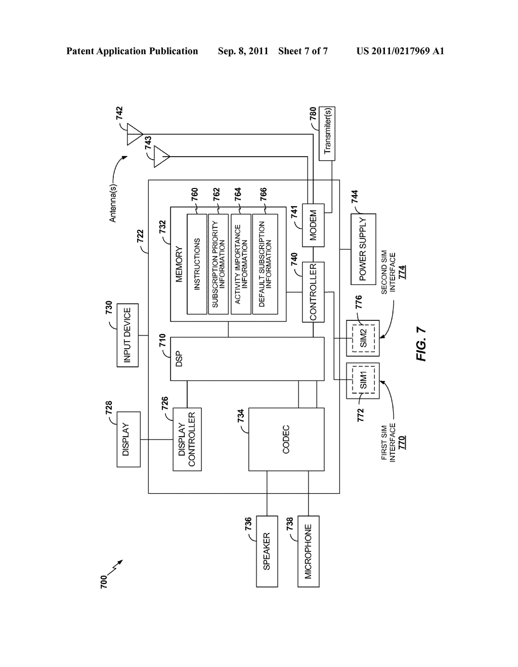 DEVICES WITH MULTIPLE SUBSCRIPTIONS THAT UTILIZE A SINGLE BASEBAND-RADIO     FREQUENCY RESOURCE CHAIN - diagram, schematic, and image 08