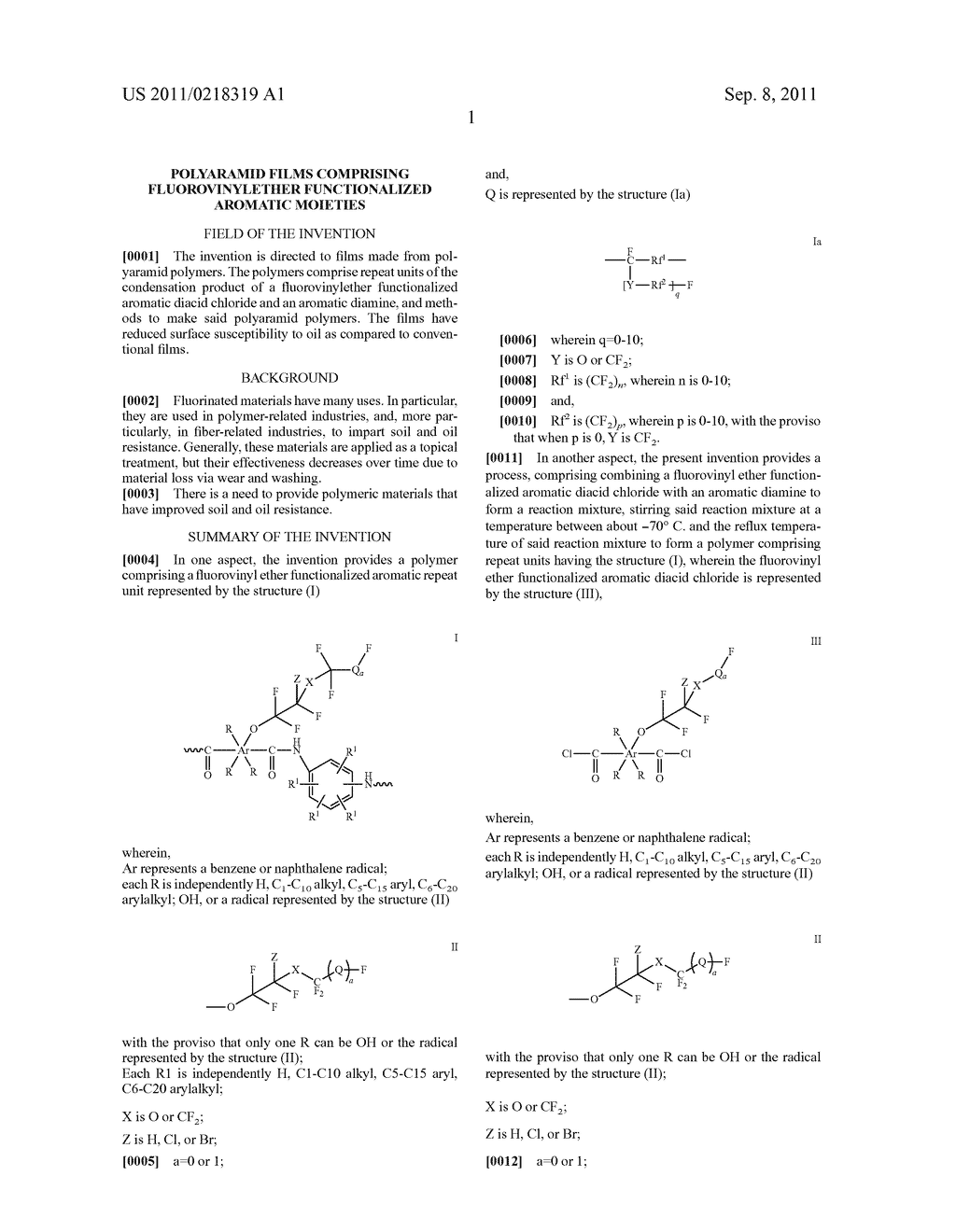 POLYARAMID FILMS COMPRISING FLUOROVINYLETHER FUNCTIONALIZED AROMATIC     MOIETIES - diagram, schematic, and image 02
