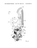 RECONFIGURABLE UPRIGHT SURFACE CLEANING APPARATUS WITH A POWERED BRUSH     MOTOR diagram and image