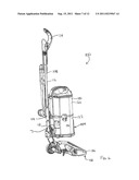 RECONFIGURABLE UPRIGHT SURFACE CLEANING APPARATUS WITH A POWERED BRUSH     MOTOR diagram and image