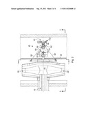 DEVICE FOR DISTRIBUTING A MATERIAL IN A MOLTEN STATE diagram and image