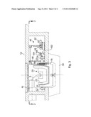 DEVICE FOR DISTRIBUTING A MATERIAL IN A MOLTEN STATE diagram and image