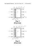 Integrated circuit package for semiconductior devices with improved     electric resistance and inductance diagram and image