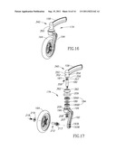 MONO-FORK FOR A FRONT CASTER OF A WHEELCHAIR diagram and image