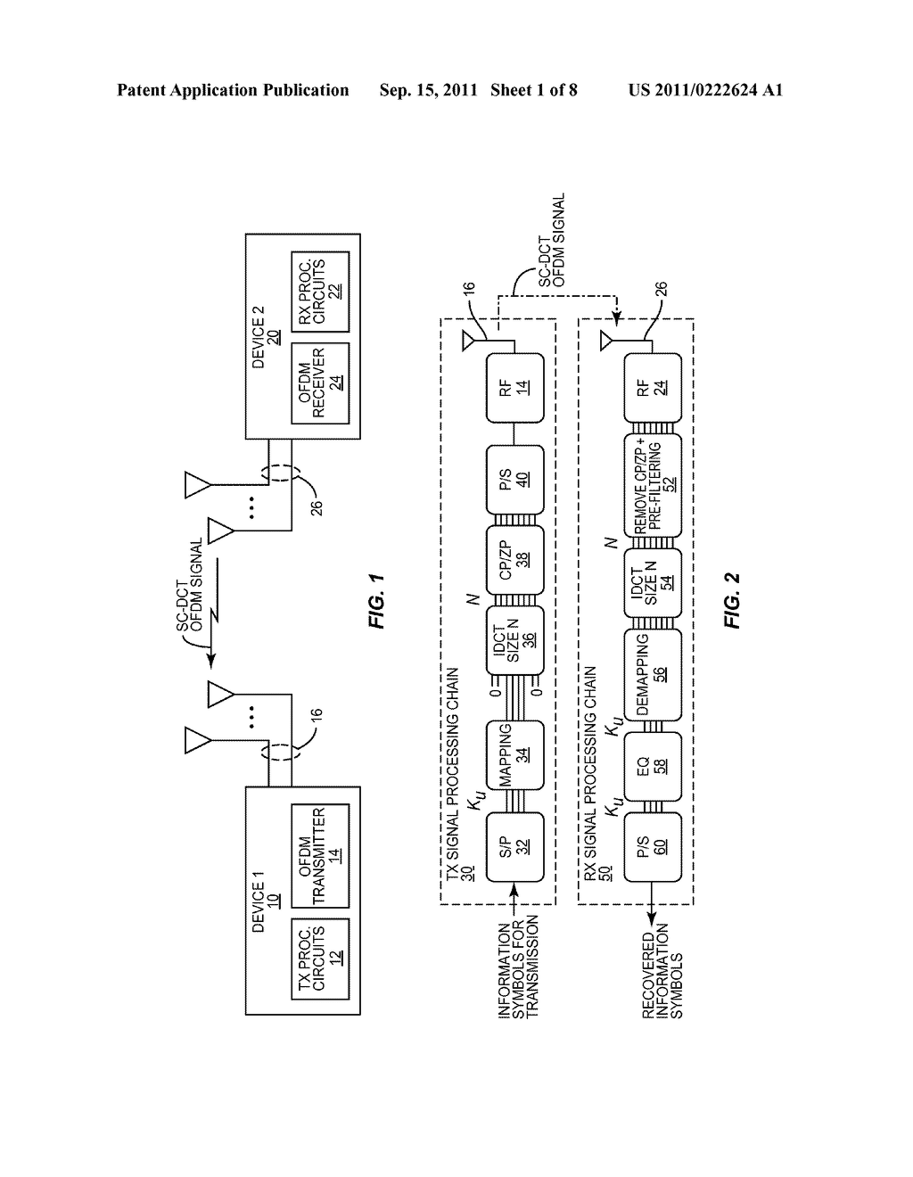 Methods and Apparatuses for Multiple Access in a Wireless Communication     Network using DCT-OFDM - diagram, schematic, and image 02