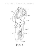 Locking pliers with one or two slide bars each secured to a stationary jaw     carrier diagram and image