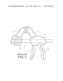 Replaceable jaw carriers of bar clamp with adaptable jaws diagram and image