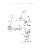 Side movement propelled recreational device having extended rear support diagram and image