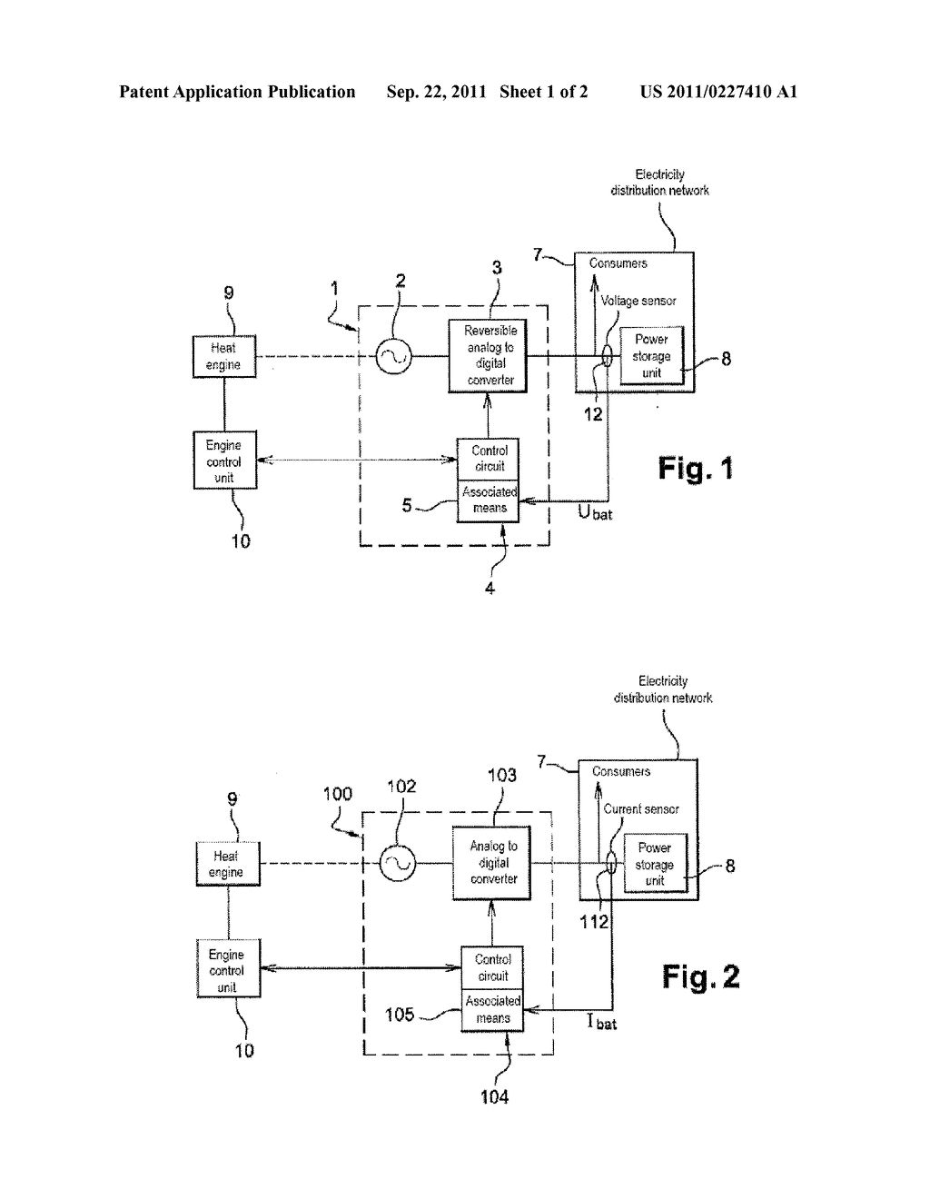 MICRO-HYBRID SYSTEM PROVIDED FOR SUPPLYING POWER TO AN ELECTRICITY     DISTRIBUTION NETWORK OF AN AUTOMOBILE - diagram, schematic, and image 02