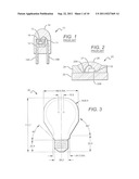 LED LAMP WITH REMOTE PHOSPHOR AND DIFFUSER CONFIGURATION UTILIZING RED     EMITTERS diagram and image