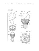 LED LAMP WITH REMOTE PHOSPHOR AND DIFFUSER CONFIGURATION UTILIZING RED     EMITTERS diagram and image