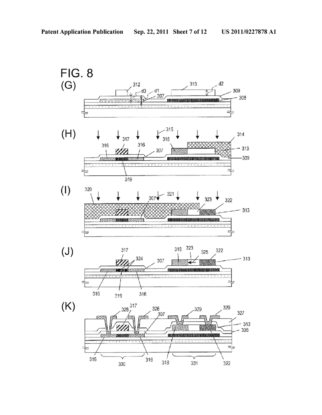 SEMICONDUCTOR DEVICE, METHOD FOR MANUFACTURING SAME, AND DISPLAY DEVICE     USING SEMICONDUCTOR DEVICE - diagram, schematic, and image 08