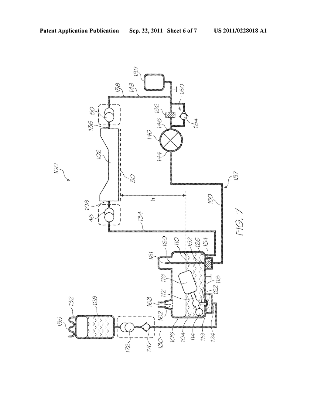 INKJET PRINTER WITH FLOAT VALVE REGULATION OF HYDROSTATIC INK PRESSURE - diagram, schematic, and image 07