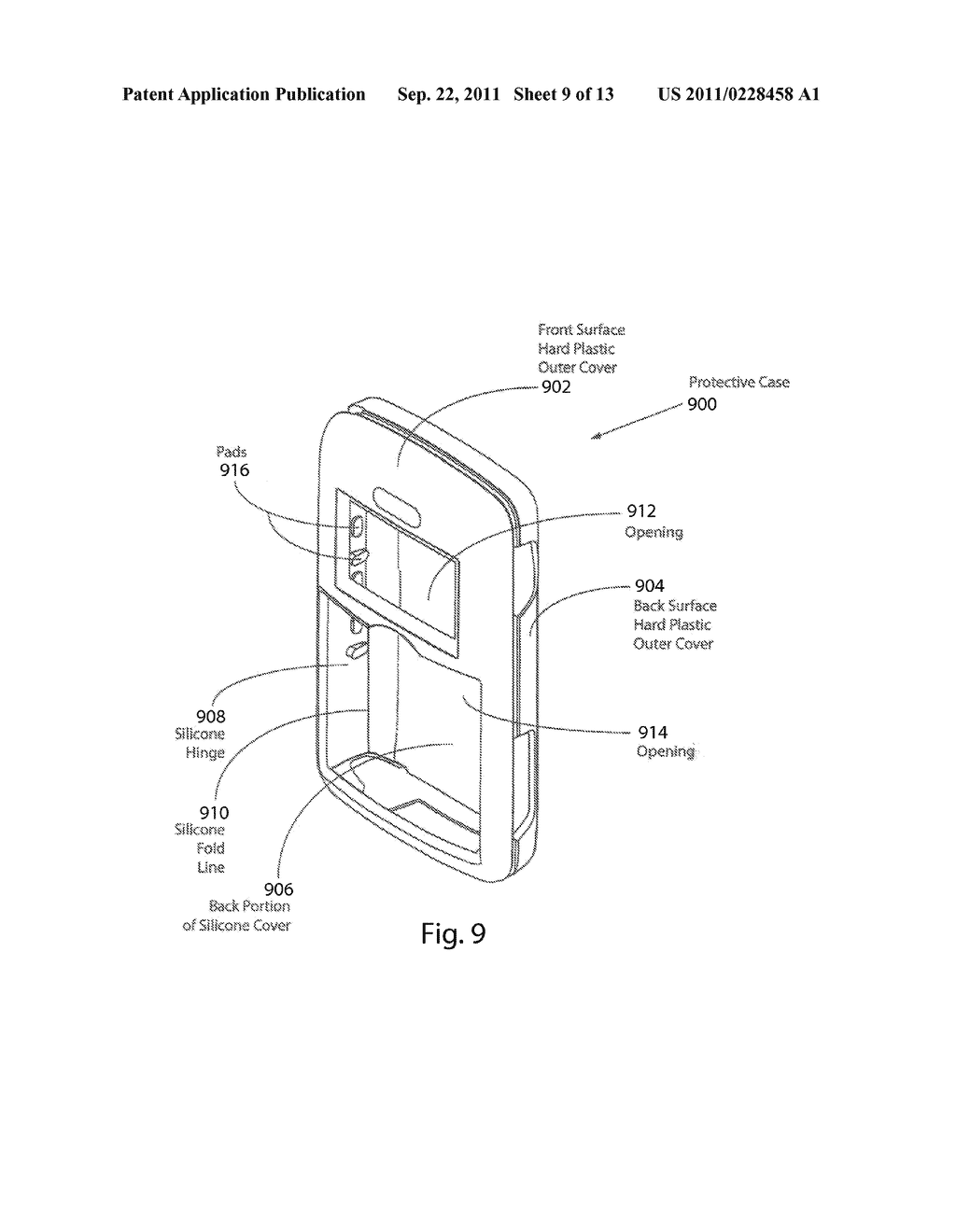 MULTI-MATERIAL PROTECTIVE CASE FOR SLIDING/ARTICULATING/ROTATING HANDHELD     ELECTRONIC DEVICES - diagram, schematic, and image 10