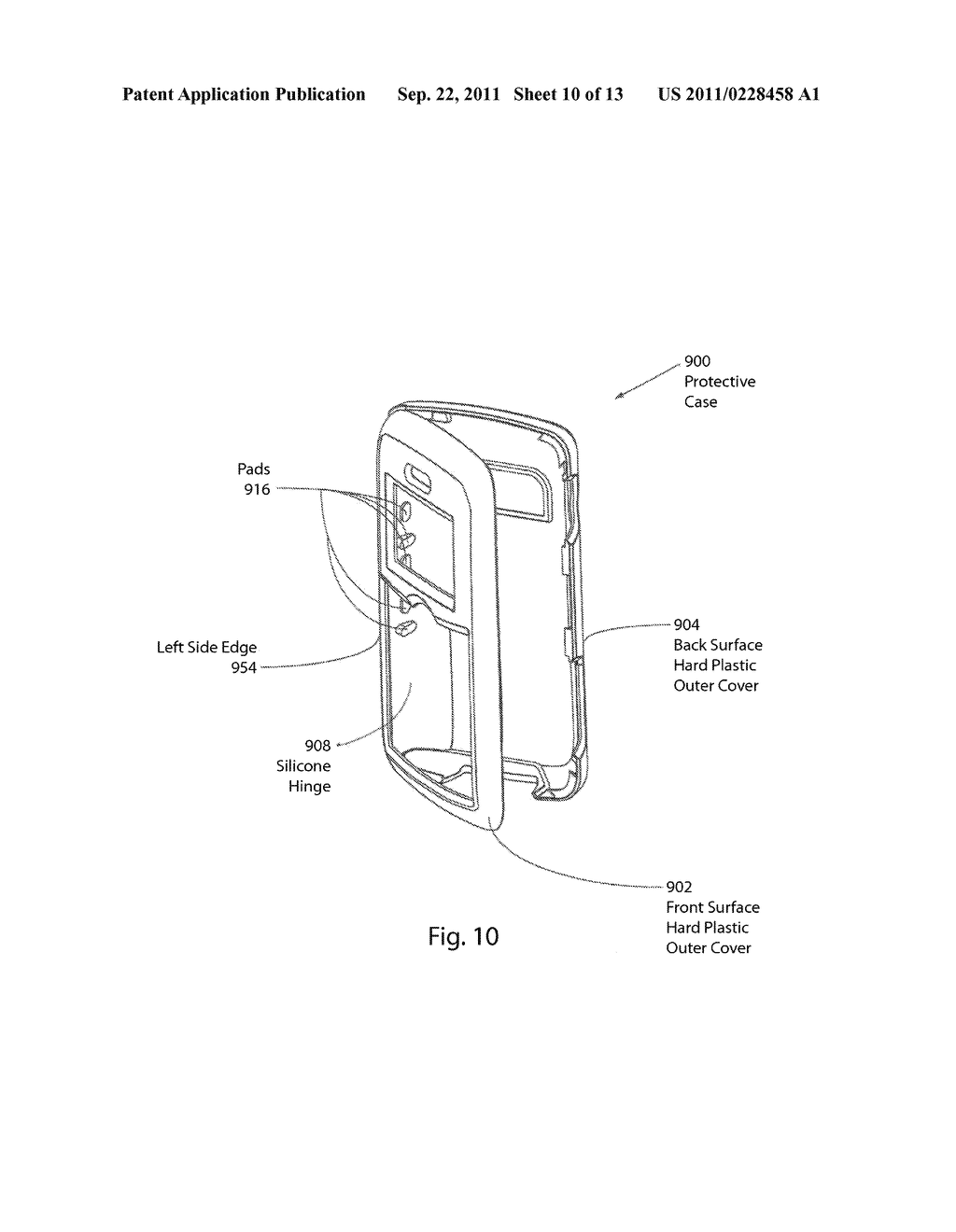 MULTI-MATERIAL PROTECTIVE CASE FOR SLIDING/ARTICULATING/ROTATING HANDHELD     ELECTRONIC DEVICES - diagram, schematic, and image 11