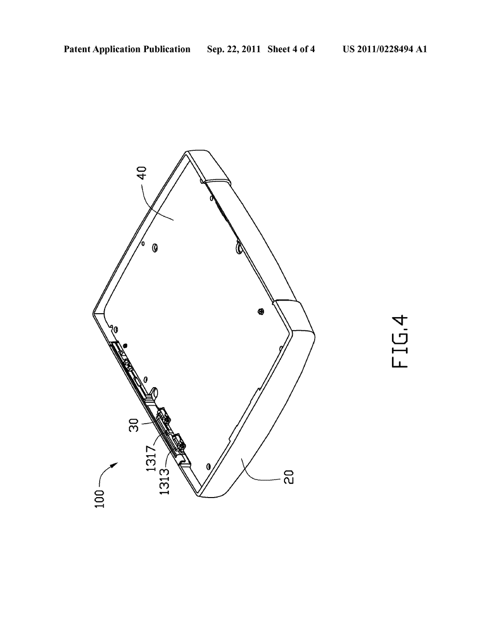 KEY BUTTON MECHANISM AND PORTABLE ELECTRONIC DEVICE USING SAME - diagram, schematic, and image 05