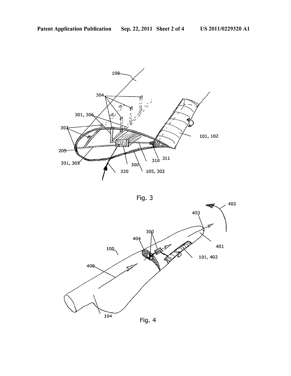 WIND TURBINE BLADE WITH DEVICE FOR MODIFYING THE BLADE AERODYNAMIC SURFACE - diagram, schematic, and image 03