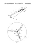 WIND TURBINE BLADE WITH DEVICE FOR MODIFYING THE BLADE AERODYNAMIC SURFACE diagram and image