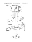 TRAILER JACK WITH ELECTRICAL PLUG STORAGE diagram and image