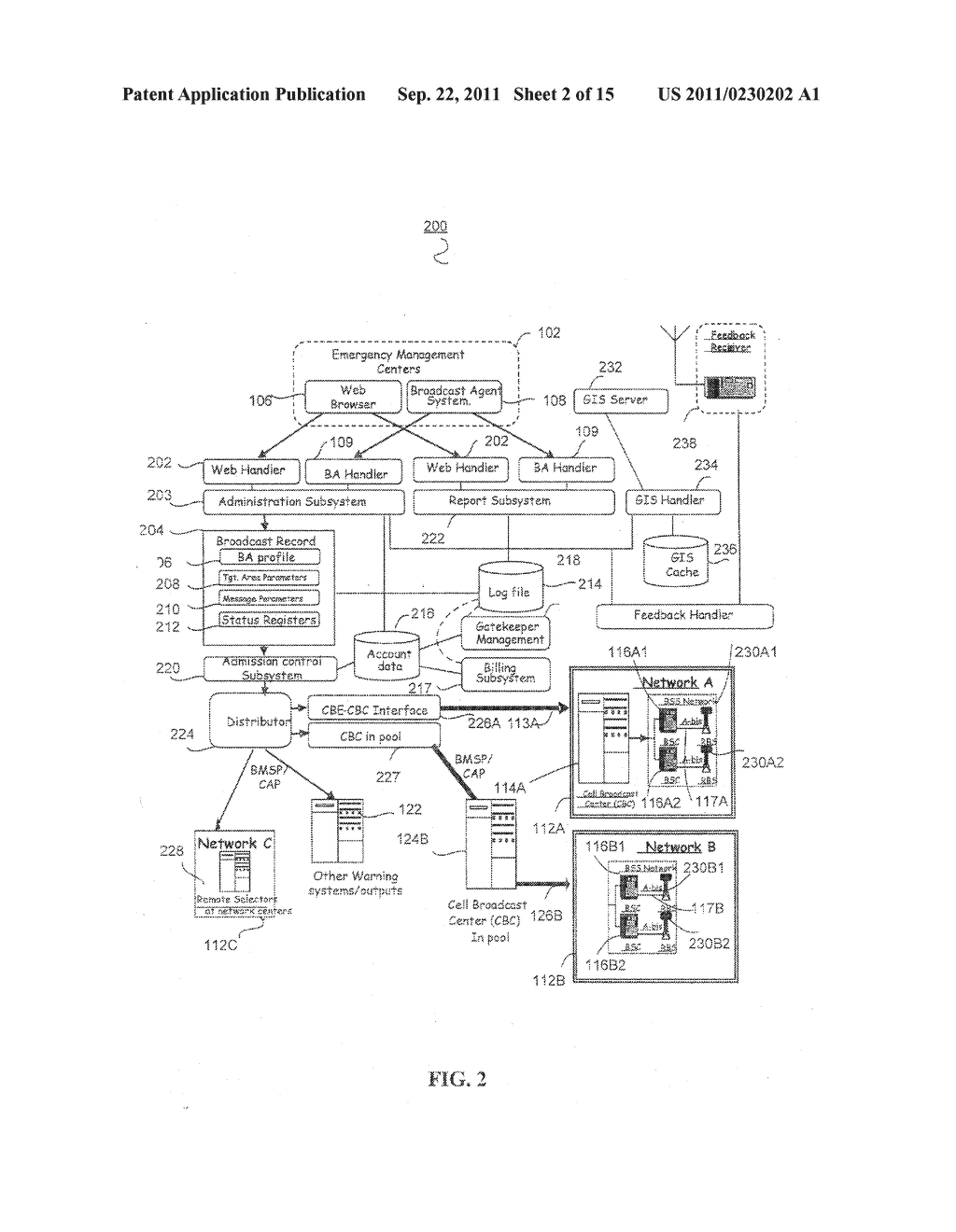 COMMERCIAL MOBILE ALERTING SYSTEM AND METHOD FOR BROADCASTING MESSAGES TO     GEO-FENCED TARGET AREAS - diagram, schematic, and image 03