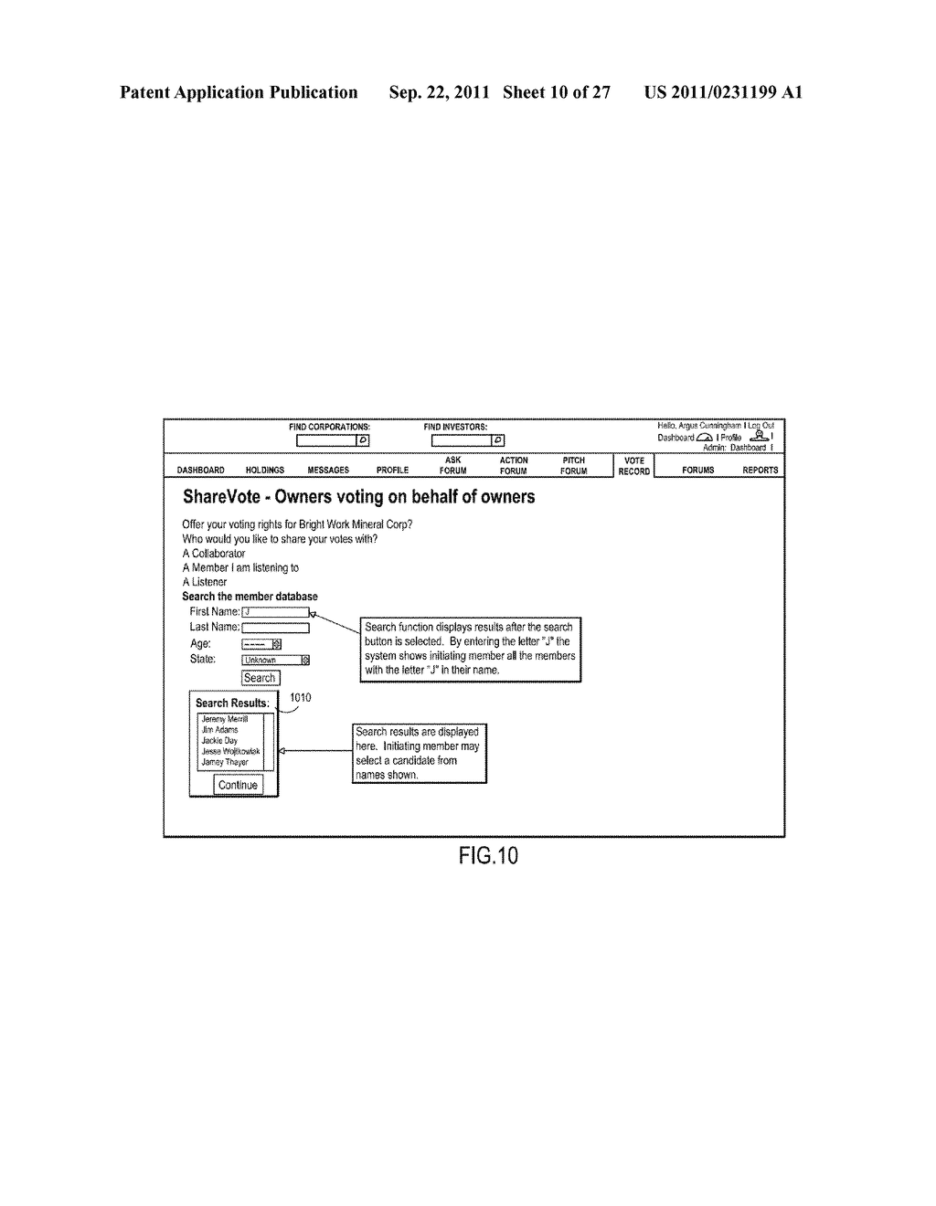 Methods and Systems for Internet-Based Network Shareholder Electronic     Voting Rights Reassignment - diagram, schematic, and image 11