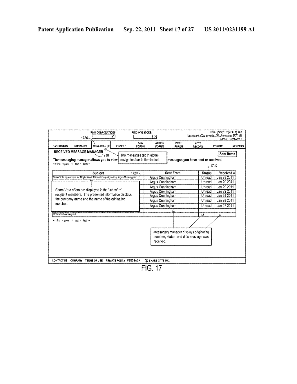 Methods and Systems for Internet-Based Network Shareholder Electronic     Voting Rights Reassignment - diagram, schematic, and image 18