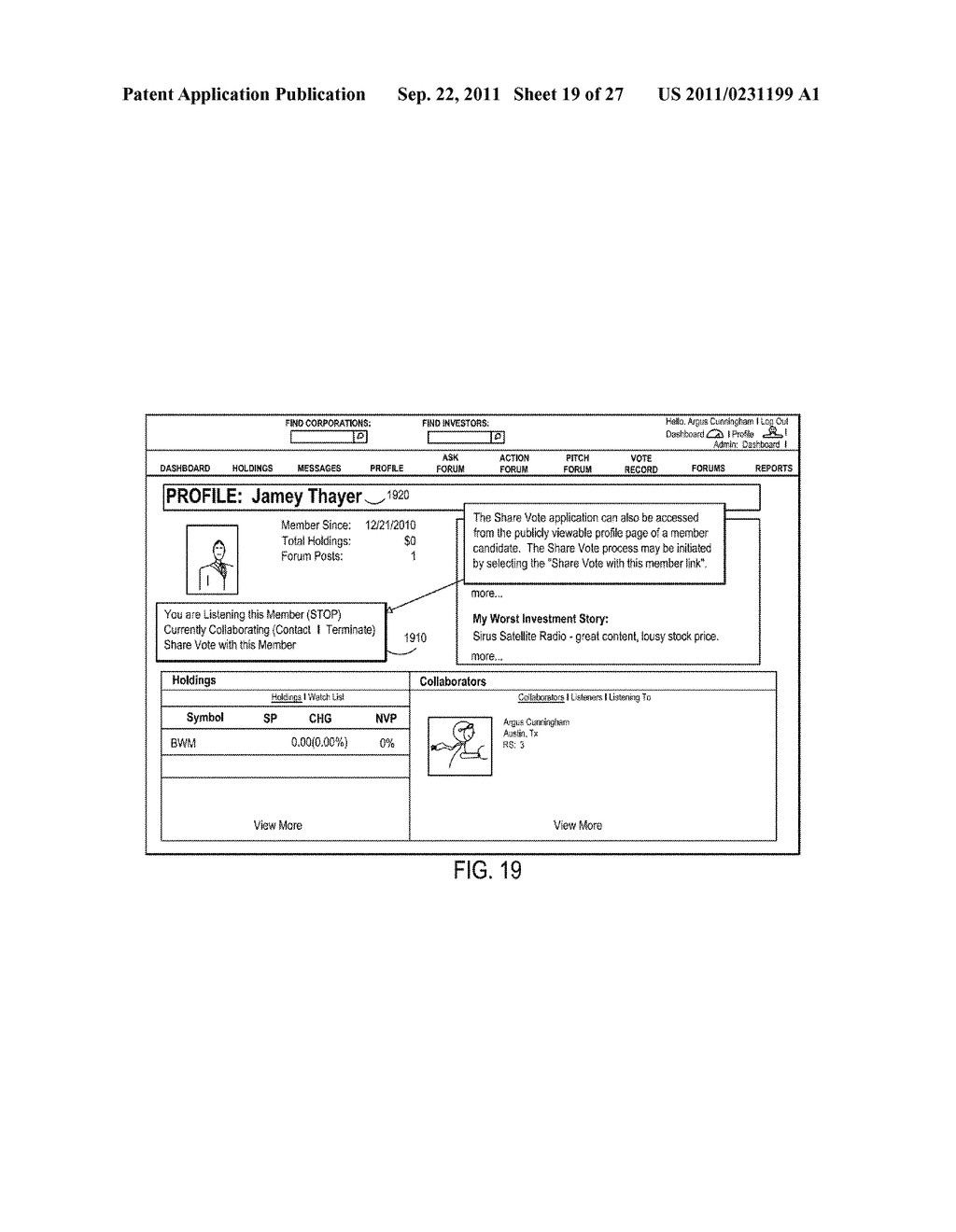 Methods and Systems for Internet-Based Network Shareholder Electronic     Voting Rights Reassignment - diagram, schematic, and image 20