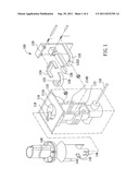 Two-stage collapsing device for umbrella diagram and image