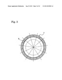 BISECTED MOLD FOR TIRE MOLDING AND PROCESS FOR MANUFACTURING TIRE WITH USE     OF THE MOLD diagram and image