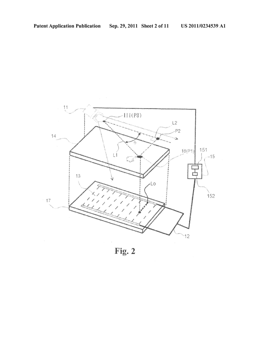 Device and Method of Identifying Position of Determinant via Combining     Optical Image with Single Axis of Touch Panel - diagram, schematic, and image 03