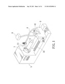 METHOD AND APPARATUS FOR CONDUCTING FILM COATING ON SURFACE OF SPINNING     CIRCULAR WORKPIECE UNDER ACTION OF GAS PRESSURE, AND NOZZLE UTILIZED IN     THE SAME diagram and image