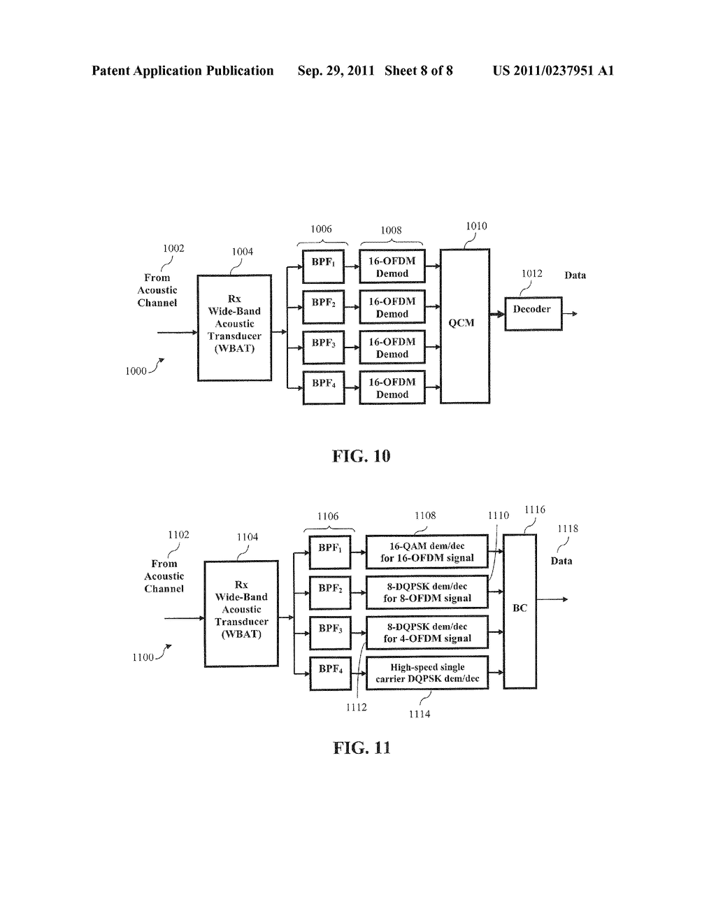 Data Transmission Via Wide Band Acoustic Channels - diagram, schematic, and image 09