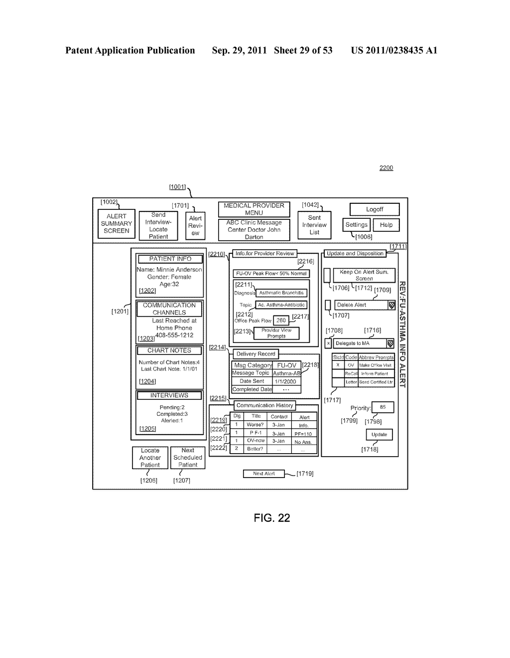 ADAPTIVE COMMUNICATION METHODS AND SYSTEMS FOR FACILITATING THE GATHERING,     DISTRIBUTION AND DELIVERY OF INFORMATION RELATED TO MEDICAL CARE - diagram, schematic, and image 30