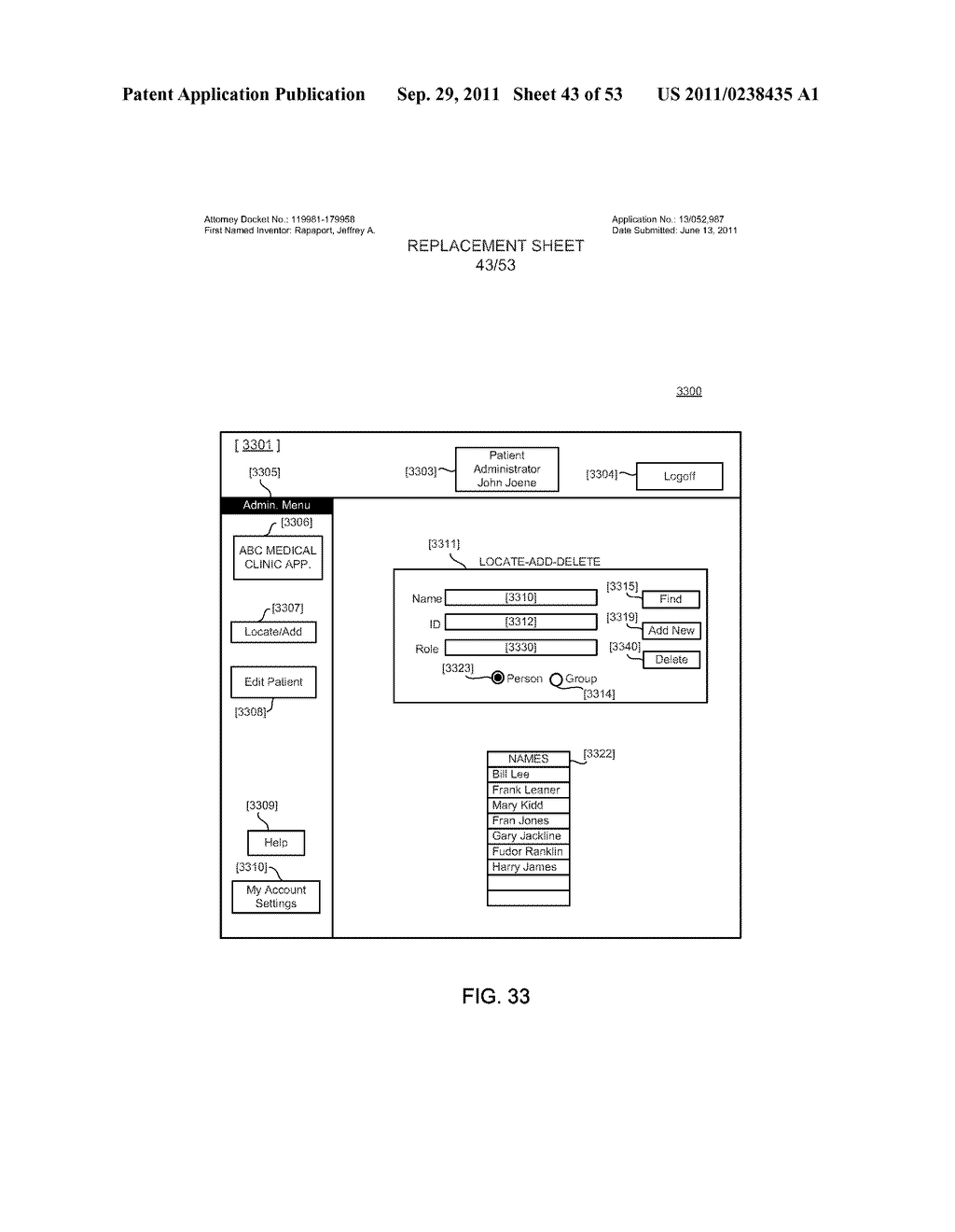 ADAPTIVE COMMUNICATION METHODS AND SYSTEMS FOR FACILITATING THE GATHERING,     DISTRIBUTION AND DELIVERY OF INFORMATION RELATED TO MEDICAL CARE - diagram, schematic, and image 44