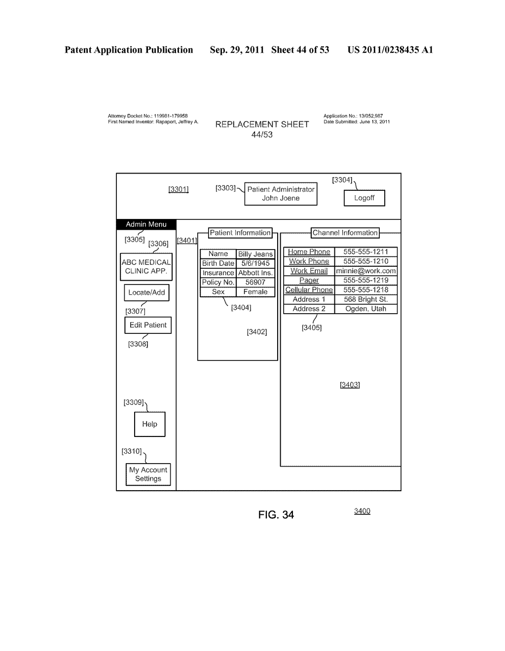 ADAPTIVE COMMUNICATION METHODS AND SYSTEMS FOR FACILITATING THE GATHERING,     DISTRIBUTION AND DELIVERY OF INFORMATION RELATED TO MEDICAL CARE - diagram, schematic, and image 45