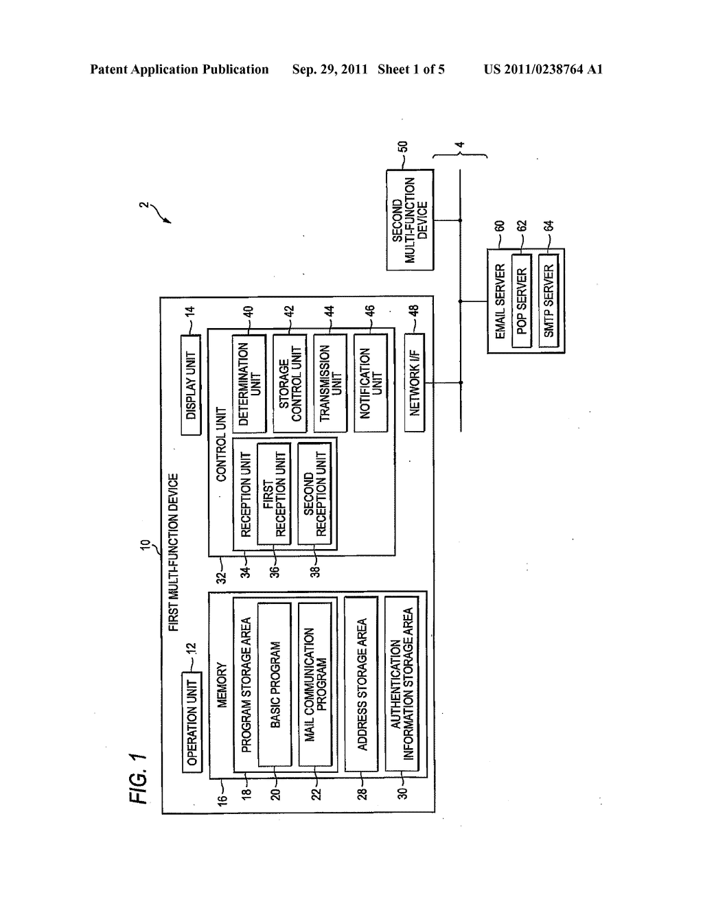 ELECTRONIC MAIL COMMUNICATION APPARATUS AND COMPUTER READABLE RECORDING     MEDIUM - diagram, schematic, and image 02