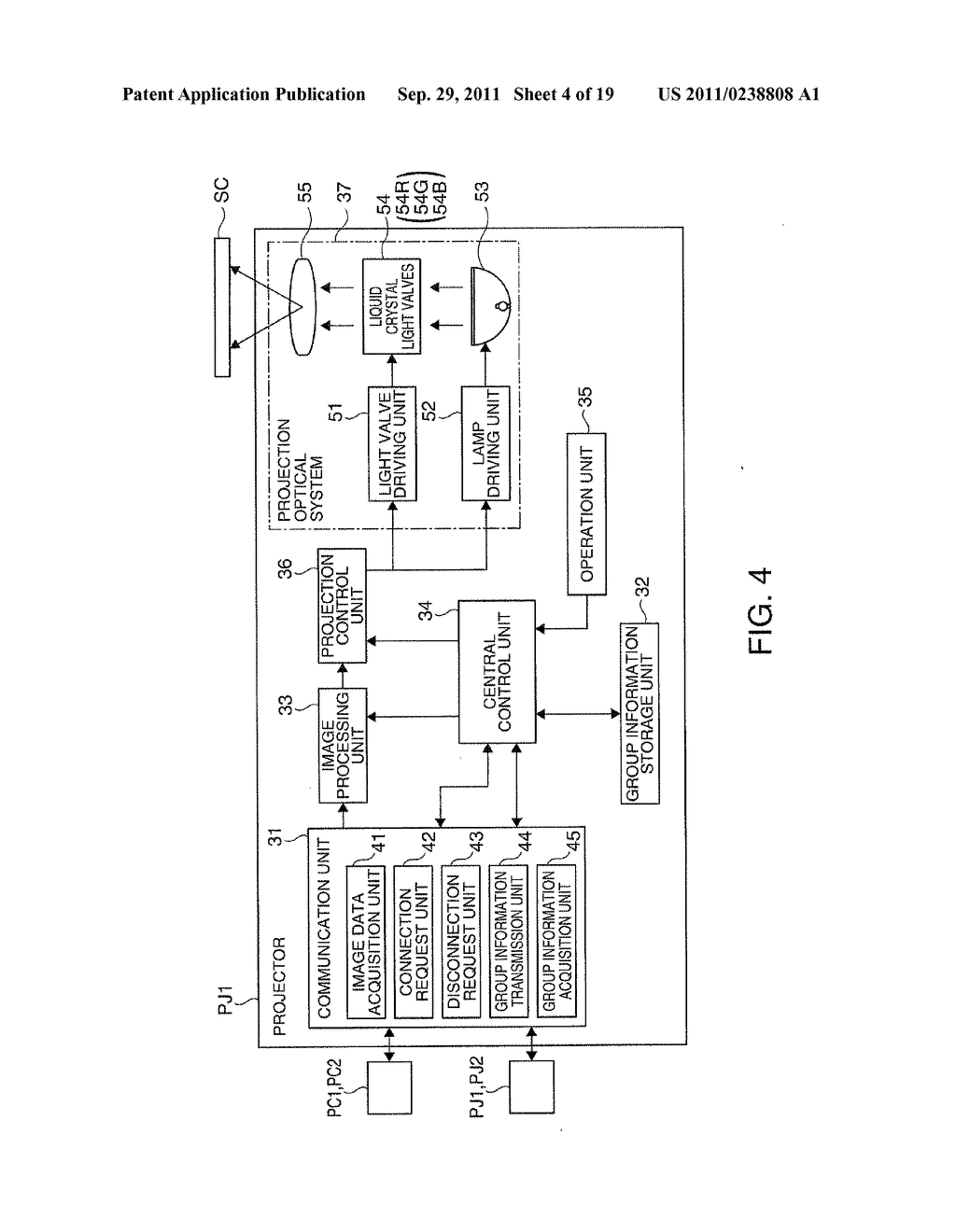 PROJECTOR SYSTEM AND CONNECTION ESTABLISHMENT METHOD - diagram, schematic, and image 05