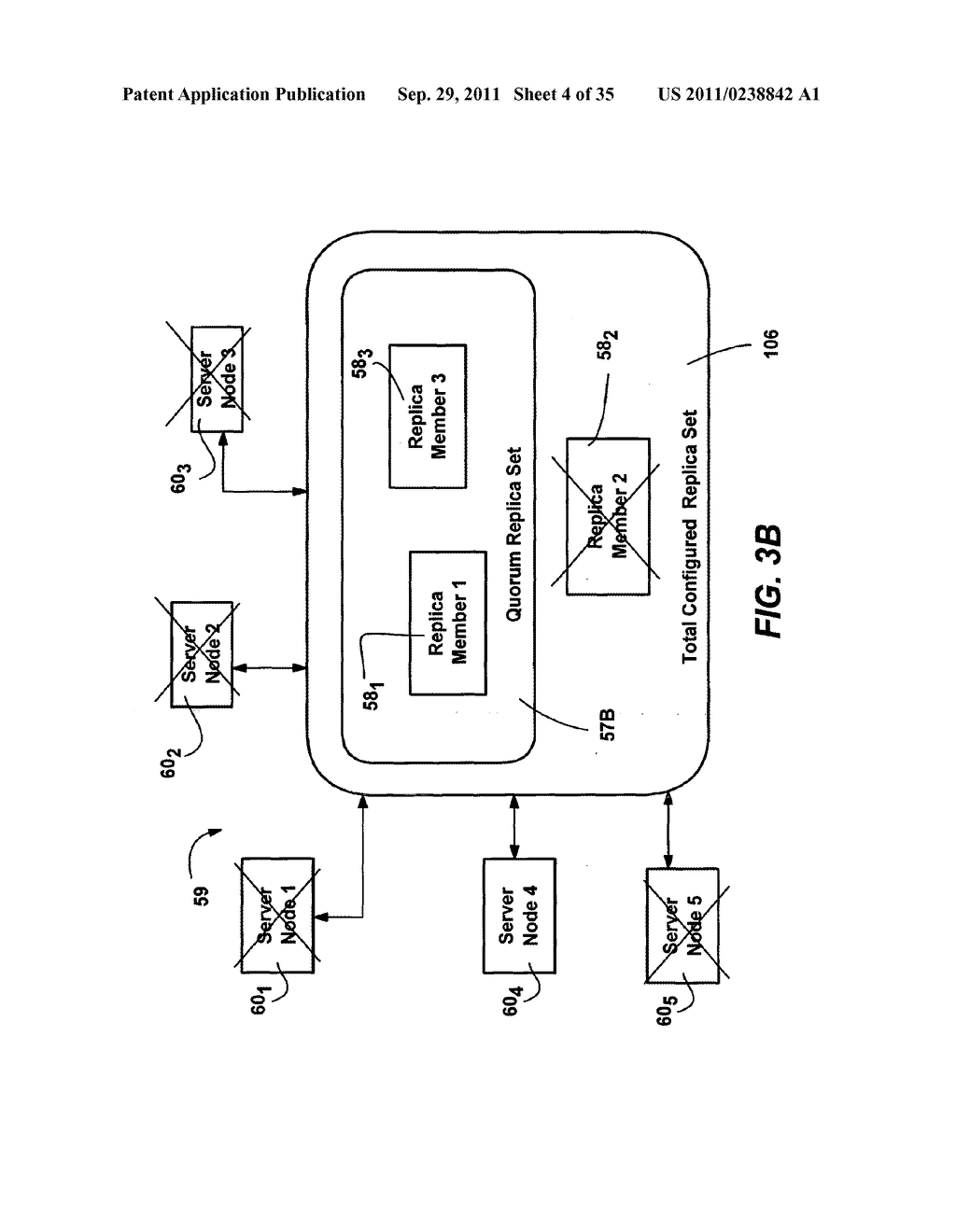 CONSISTENT CLUSTER OPERATIONAL DATA IN A SERVER CLUSTER USING A QUORUM OF     REPLICAS - diagram, schematic, and image 05