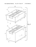 ARRAY OF PACKAGES SEALED WITH A TAPE HAVING A LINE OF WEAKNESS diagram and image