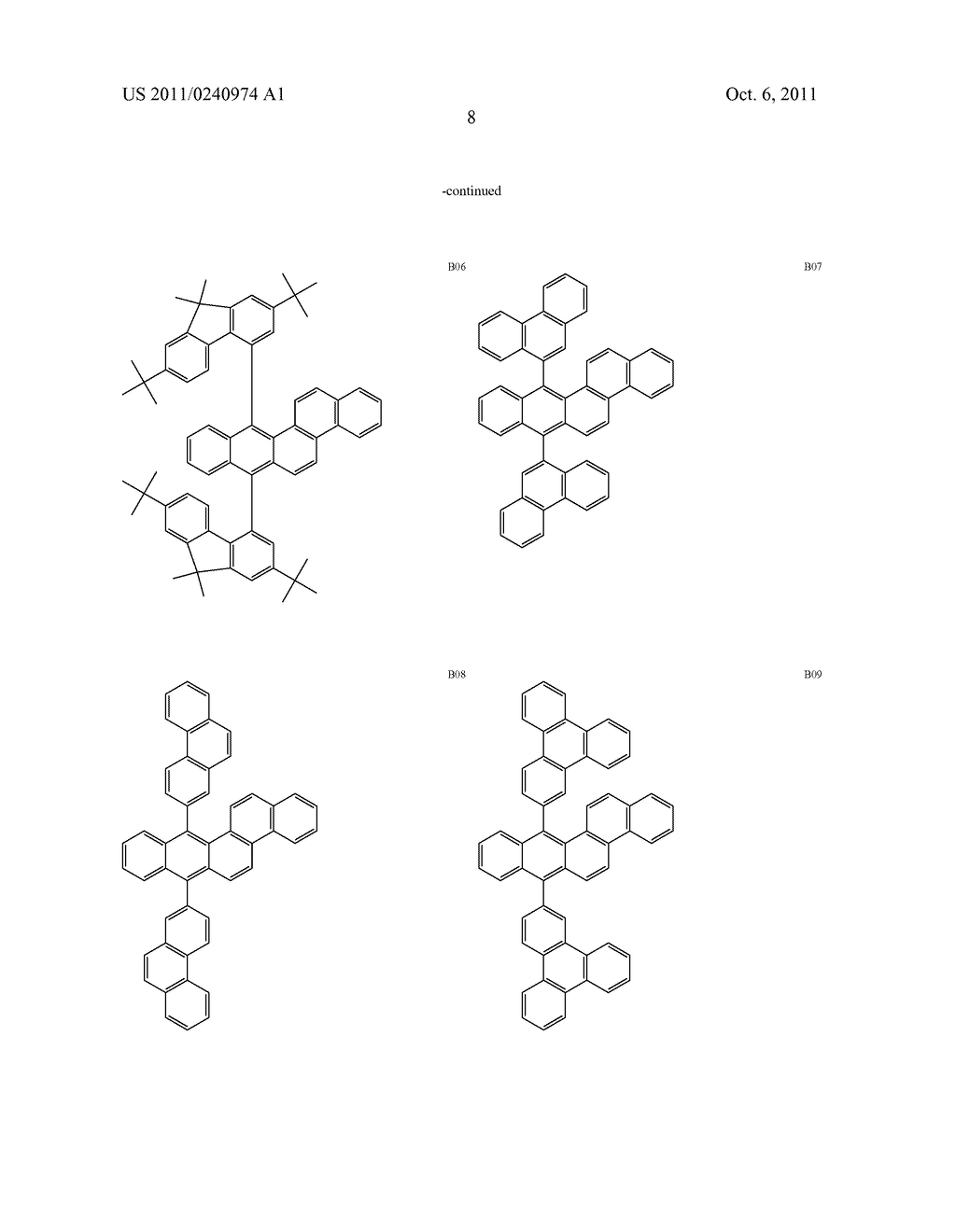 NOVEL BENZO[b]CHRYSENE COMPOUND AND ORGANIC LIGHT-EMITTING ELEMENT     INCLUDING THE SAME - diagram, schematic, and image 10